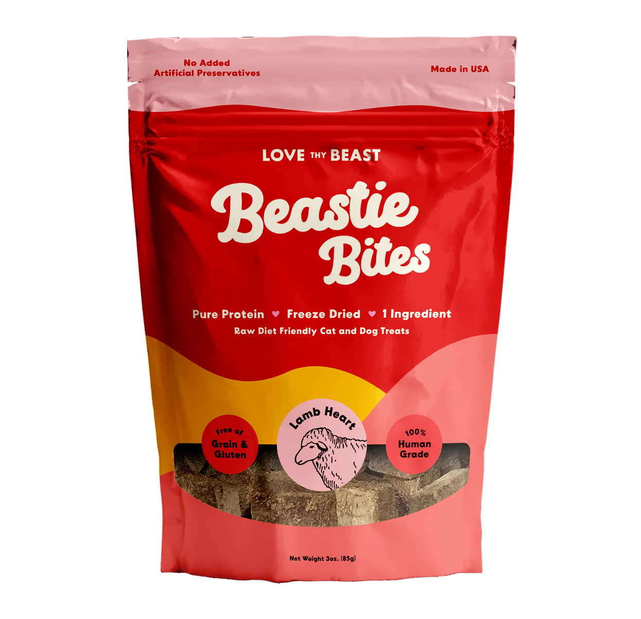 Freeze-Dried Lamb Heart Dog & Cat Treat