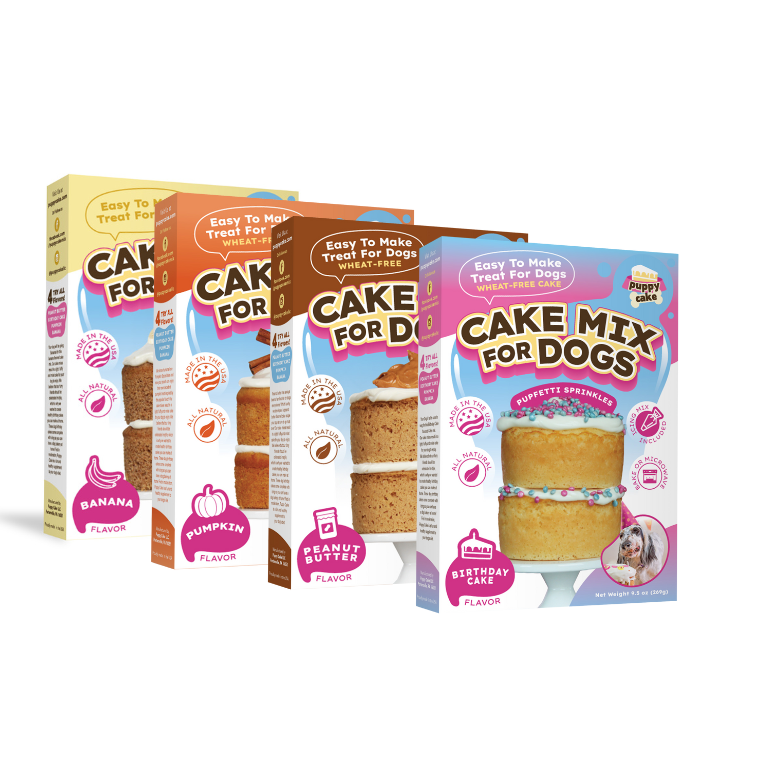 Puppy Cake - Dog Birthday Cake Mixes with Icing: Birthday Cake with Pupfetti Sprinkles
