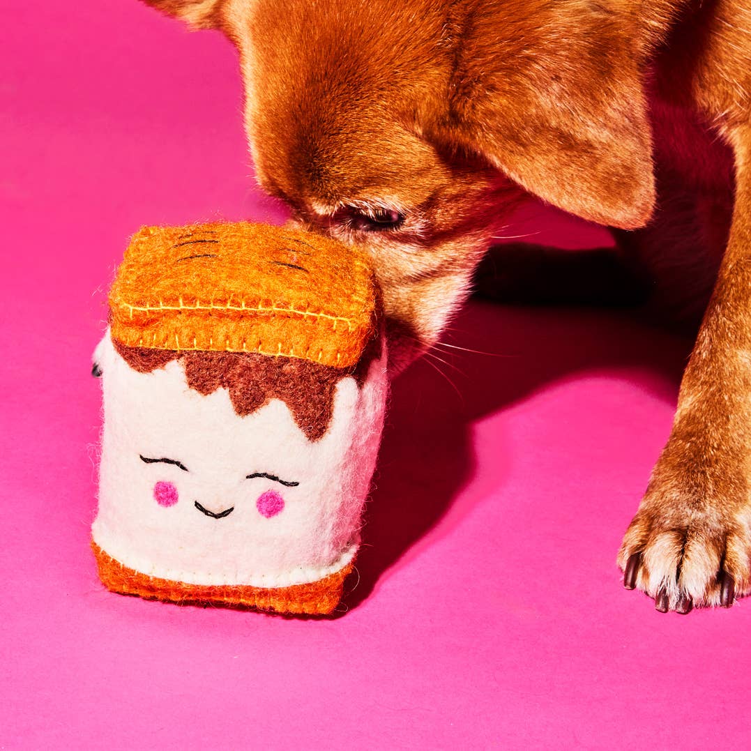 Boiled Wool S'more Dog Toy