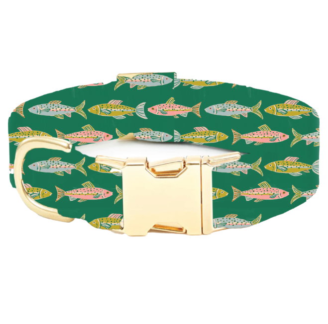 Gone Fishing Dog Collar