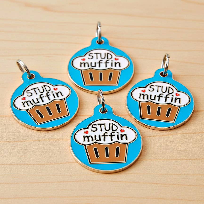 Pet ID Dog Tag Charm - Stud Muffin