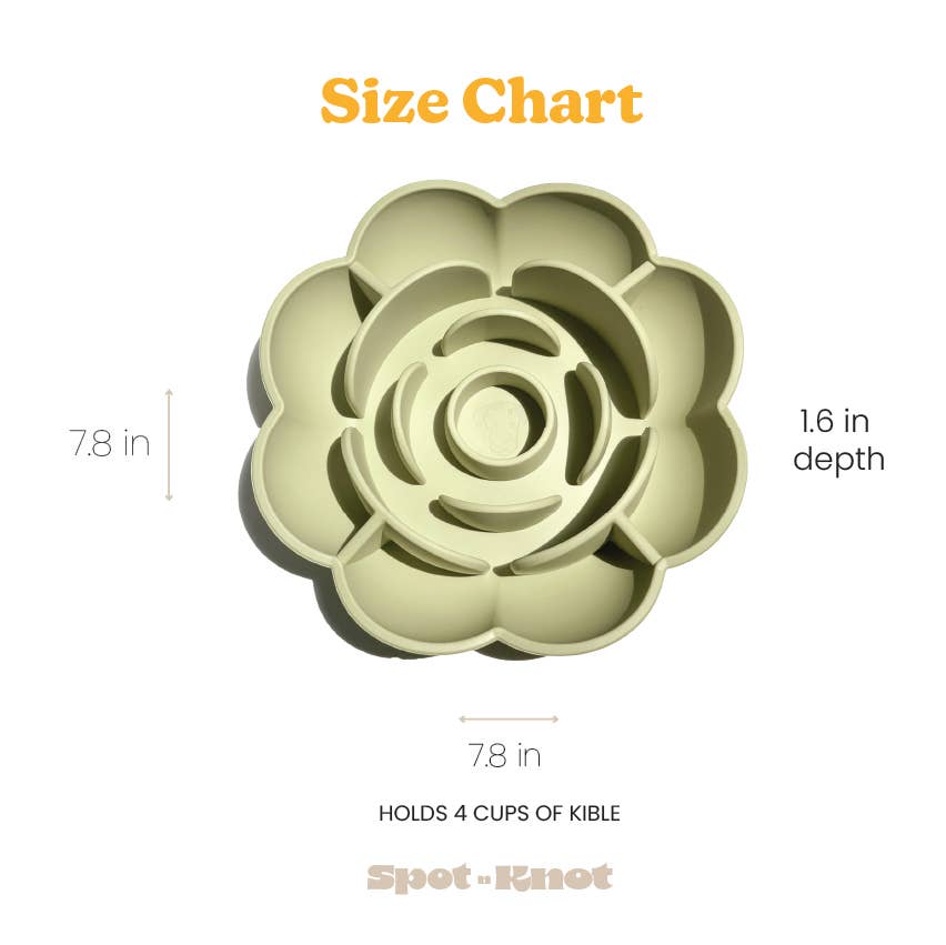 Slow Feeder Bowl with Suction Cup Base Flower | Silicone: Bubblegum Pink