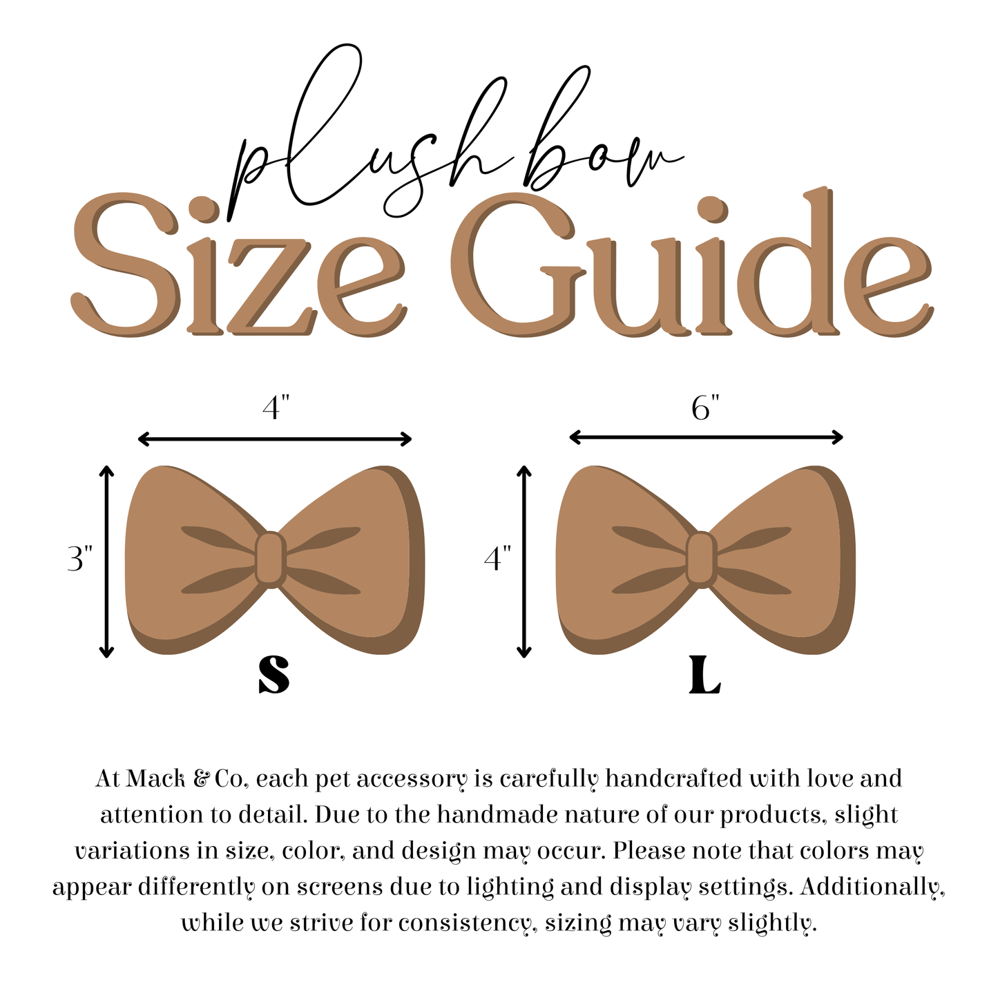 Copper Spot Plush Bow: Large
