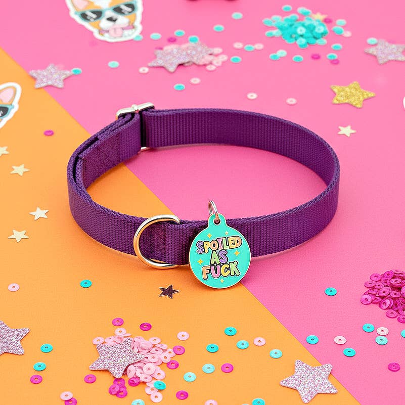 Dog ID Tag w/ Scannable Code - Spoiled As Fuck
