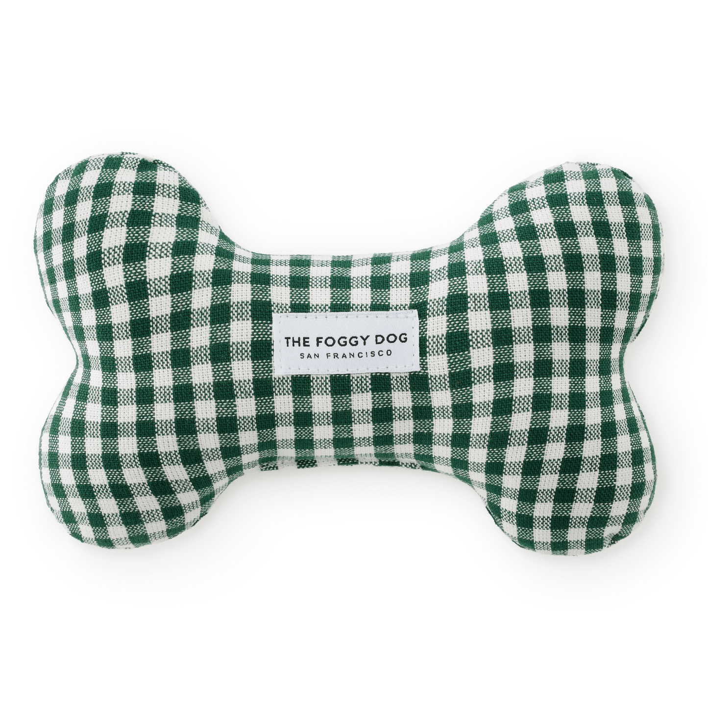 Evergreen Gingham Dog Squeaky Toy