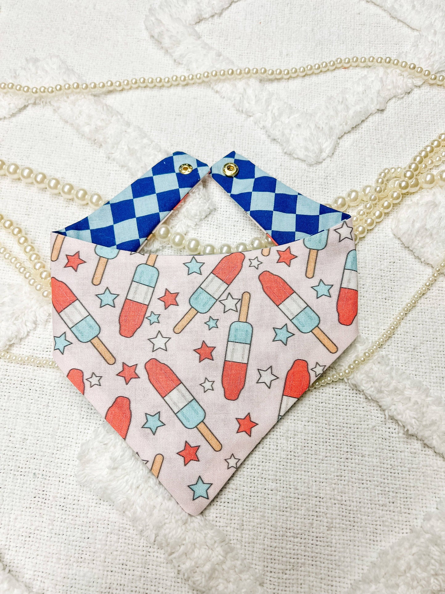 Popsicles Cotton Curved Neck Pet Bandana