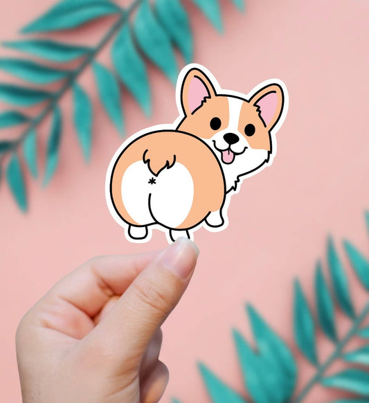 Corgi Butt Funny Sticker