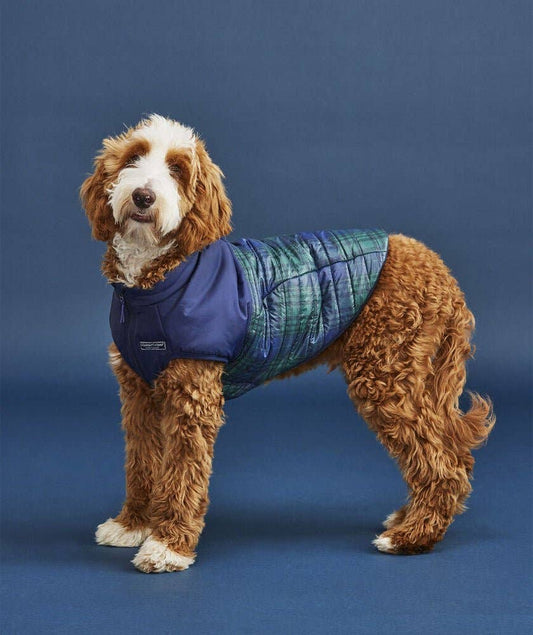 Vineyard Vines X Fma Pet Puffer Jacket, Blackwatch Nautical: L