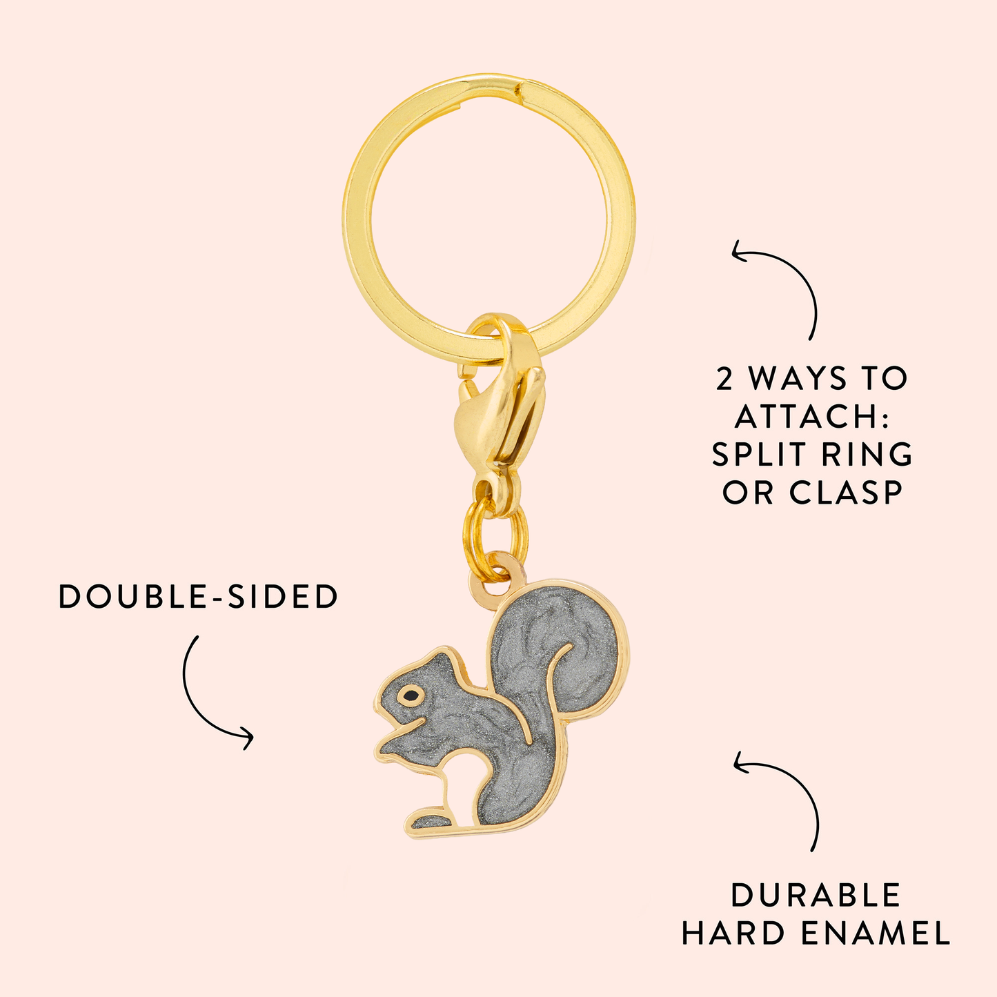 Squirrel Collar Charm