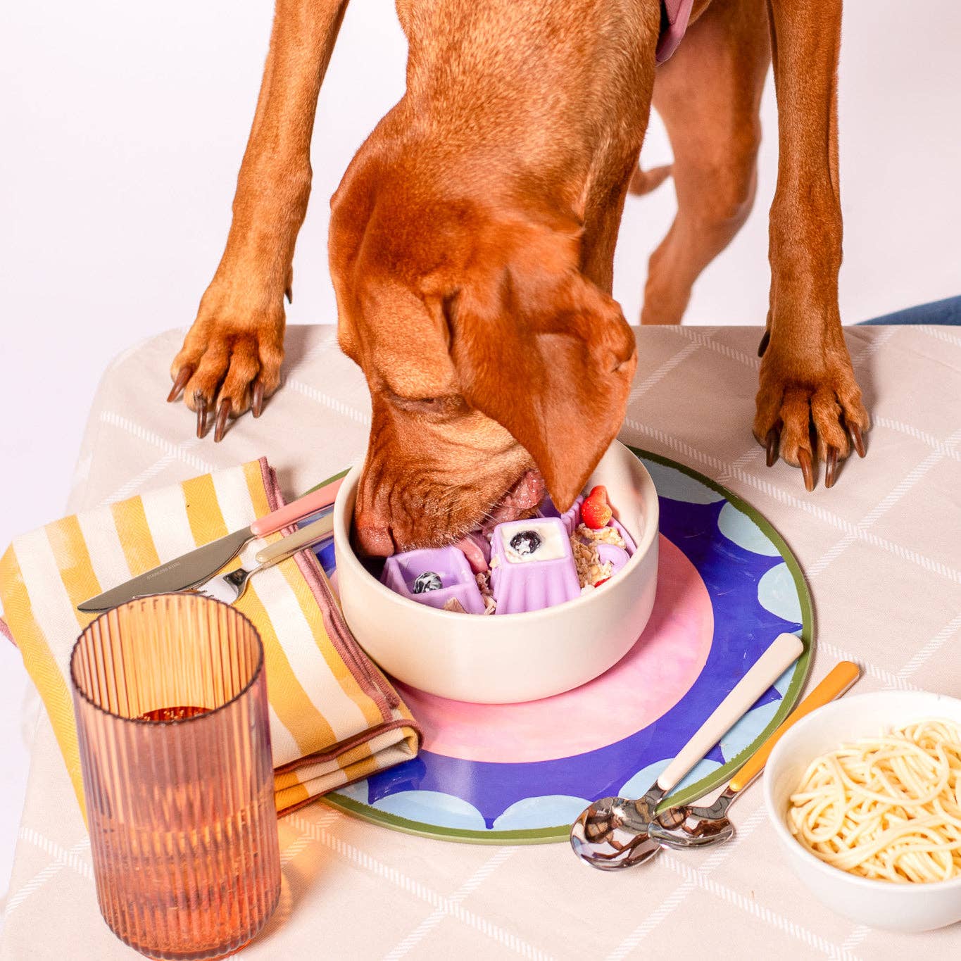 Snackaroni Slow Feeder Insert & Lick Mat: LAVENDER