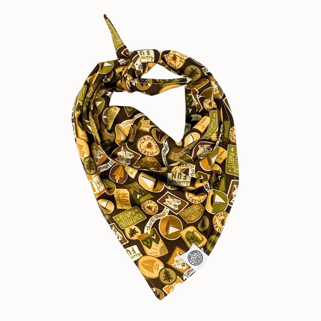 Scout Dog Bandana | Badge Patch Adventure Outdoor Pet Scarf