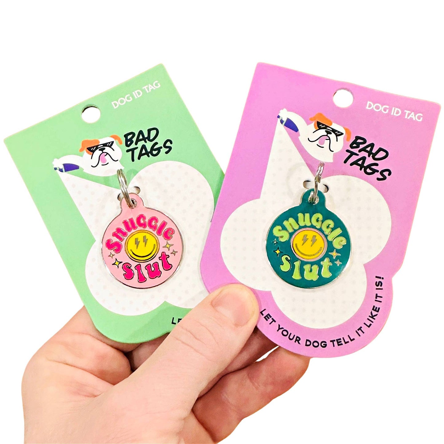 Dog ID Tag with Personalized QR Code - Snuggle Slut