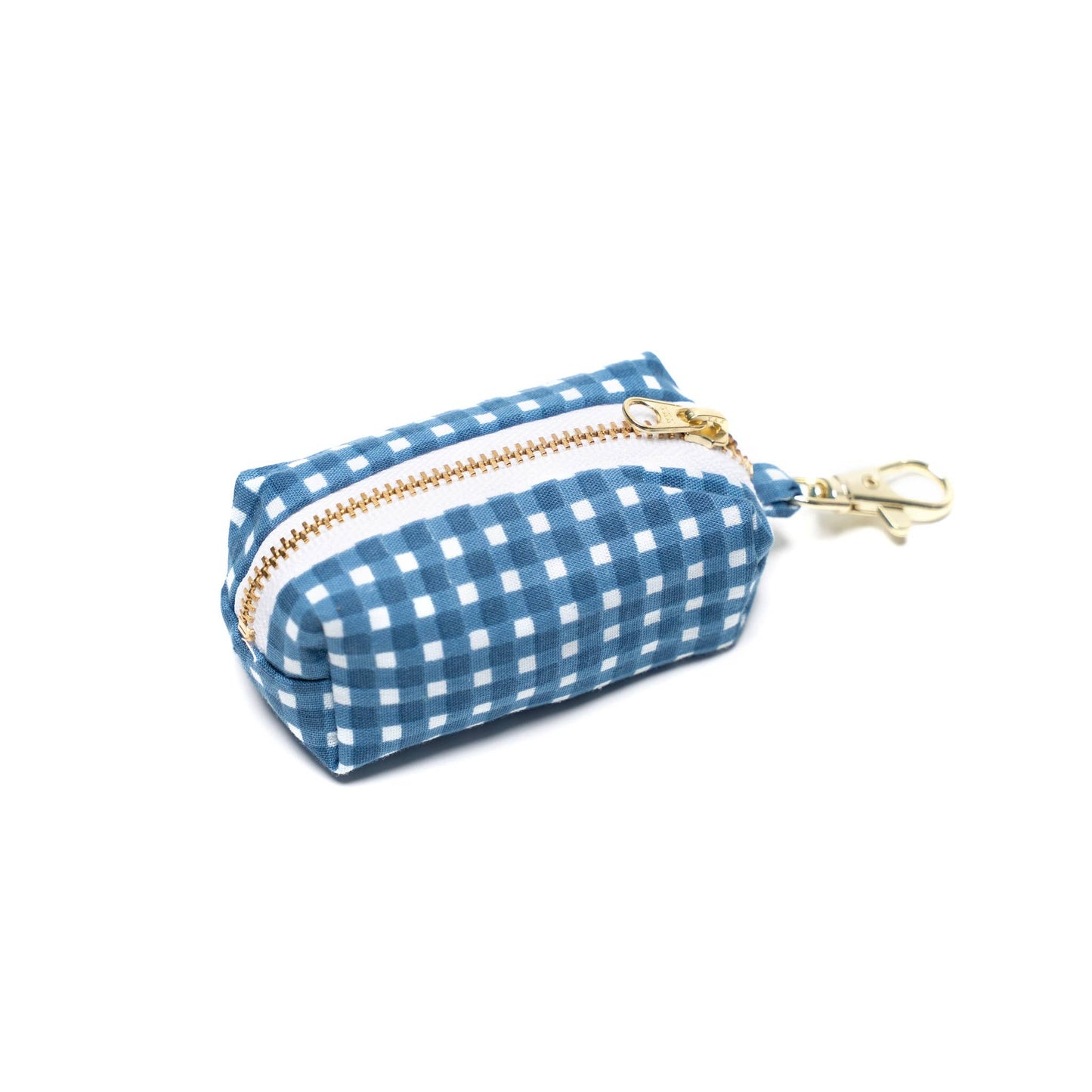 Dog Waste Bag Holder - Blue Gingham