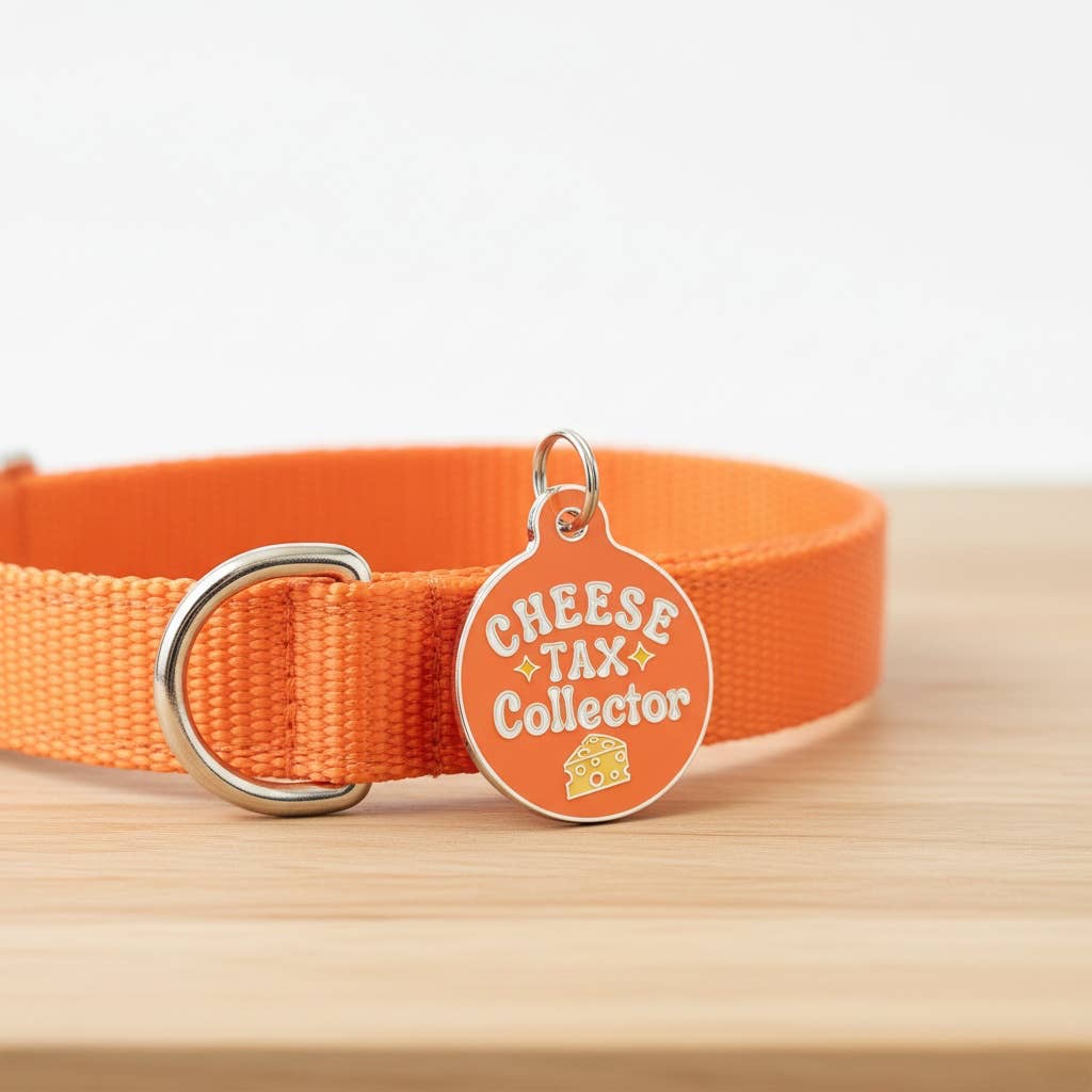 Dog Tag w/ Personalized QR Code - Cheese Tax Collector