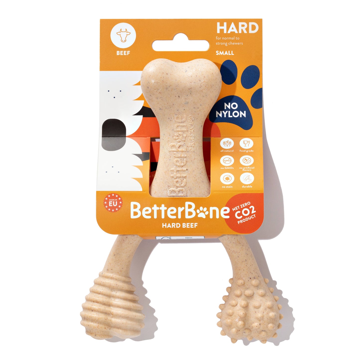 BetterBone HARD -Durable, All-Natural, No Nylon, Sustainable: Natural Venison / SMALL