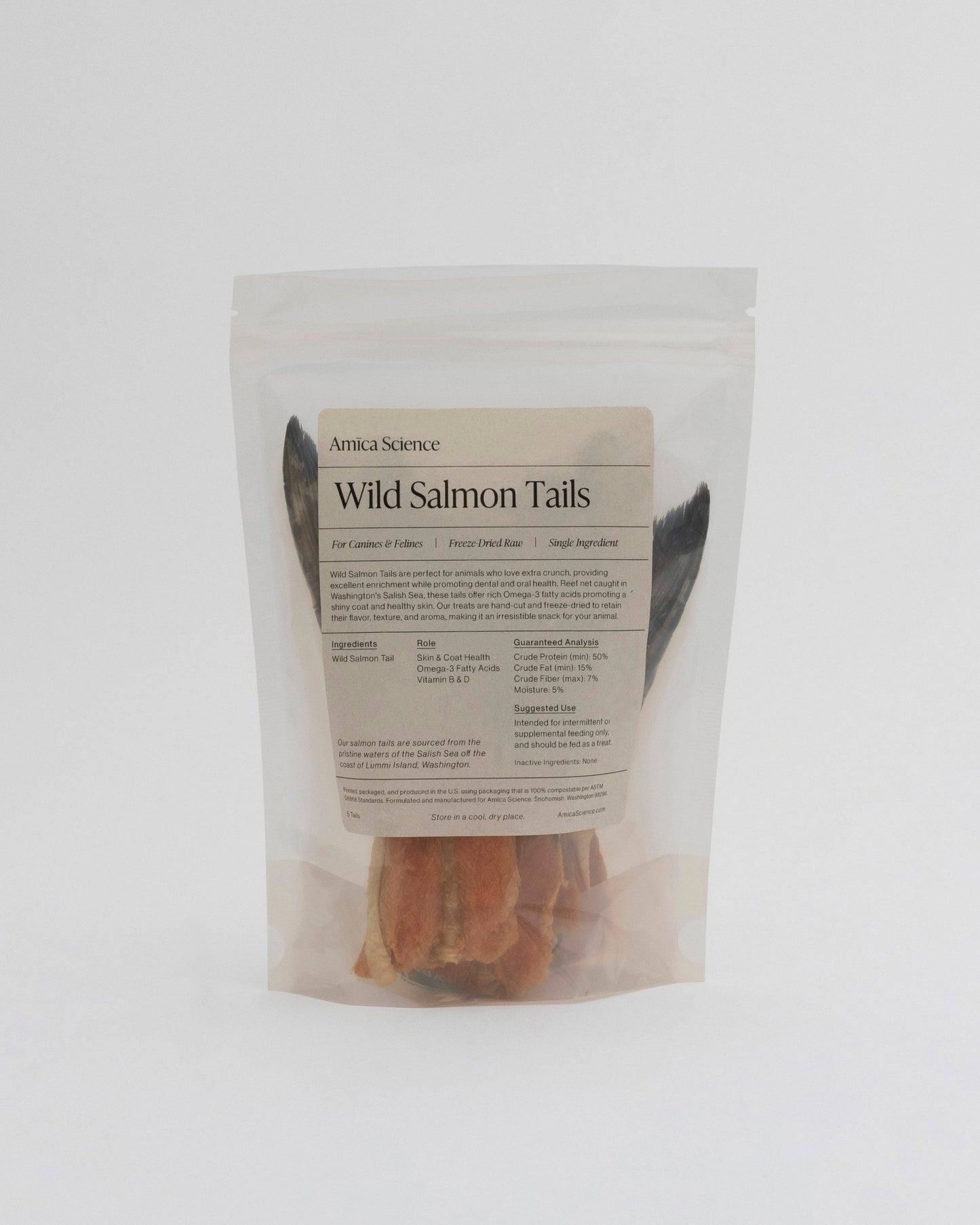 Wild Salmon Tails: Compostable Bag (5 Tails)