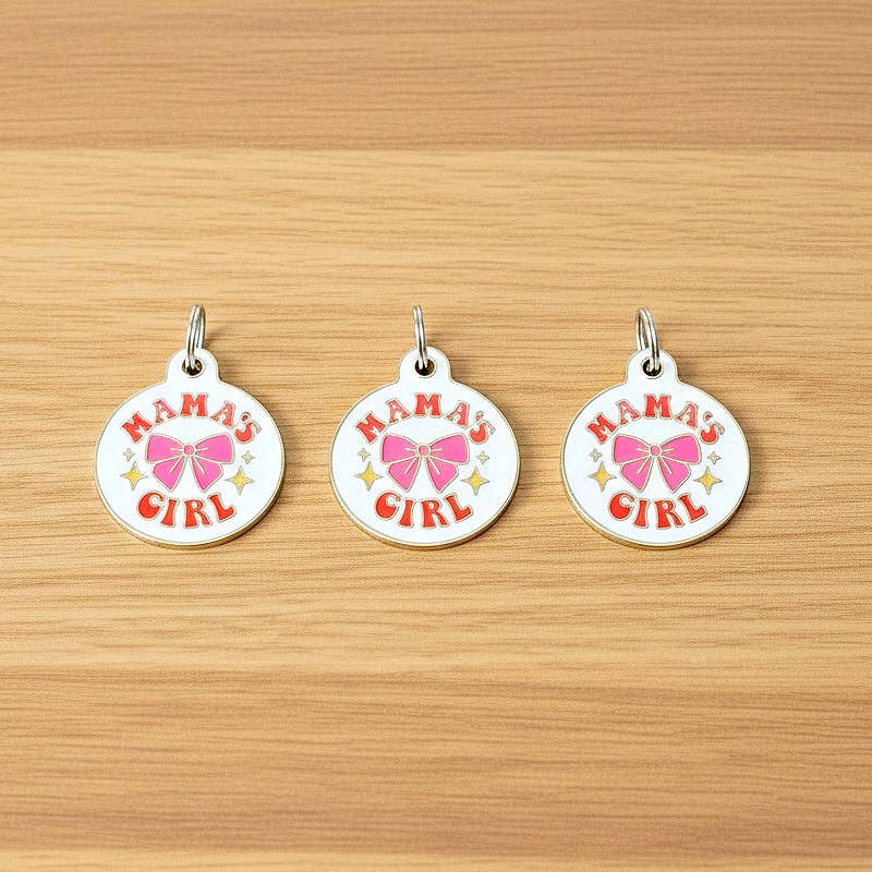 Dog Collar ID Tag w/ Personalized QR Code - Mama's Girl