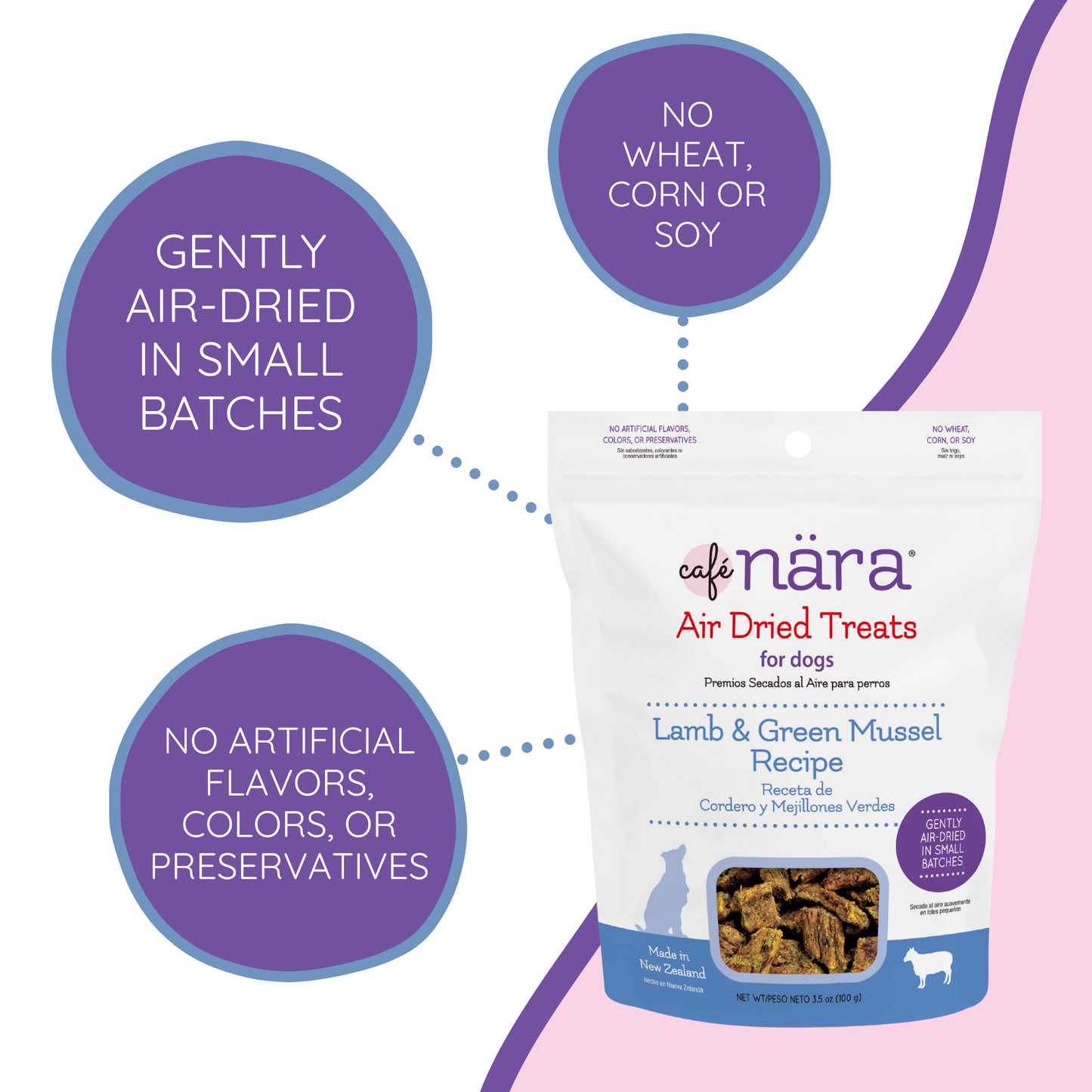 Café Nara Lamb & Green Mussel Air Dried Dog Treats
