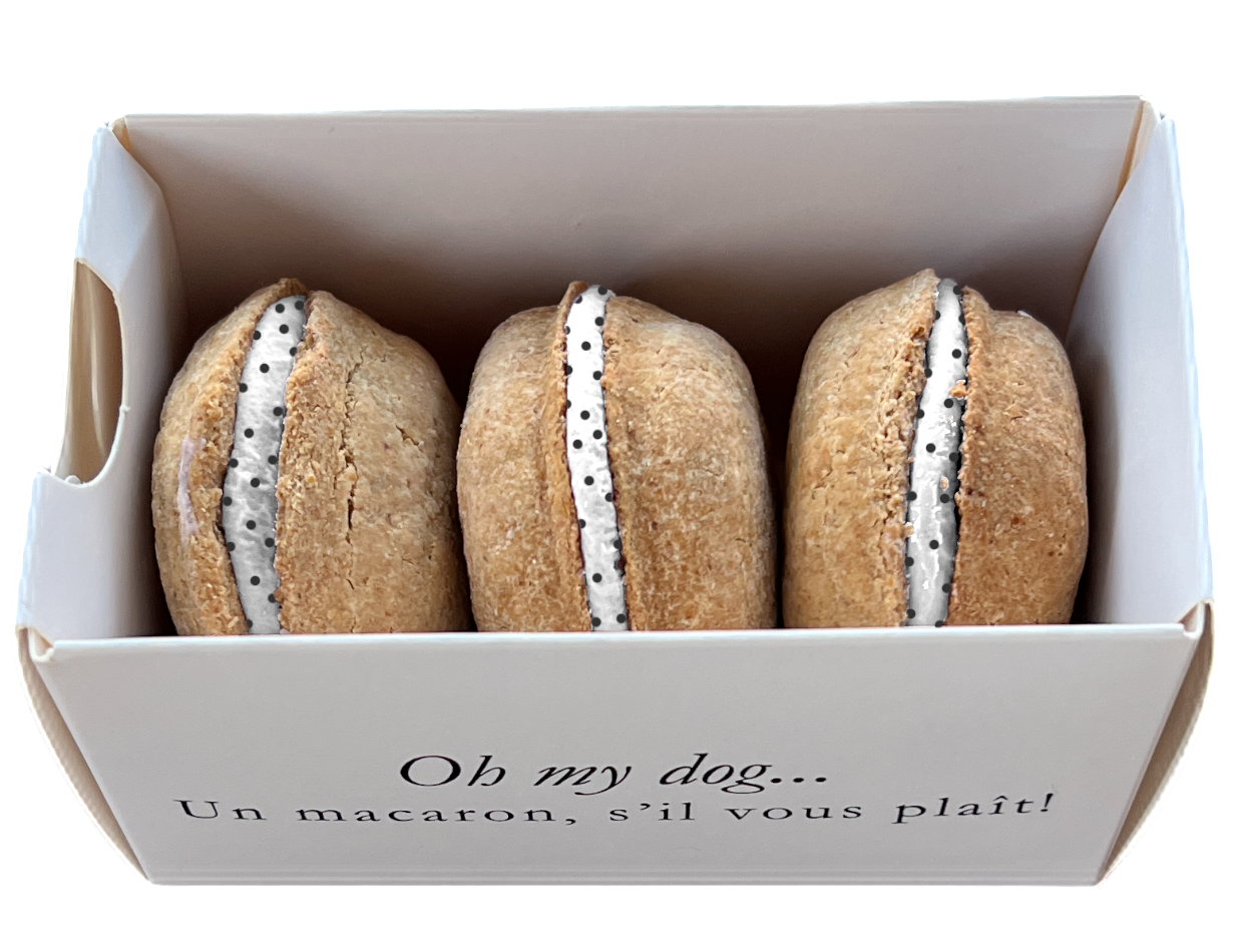 Bonne et Filou Dog Macarons | Strawberry