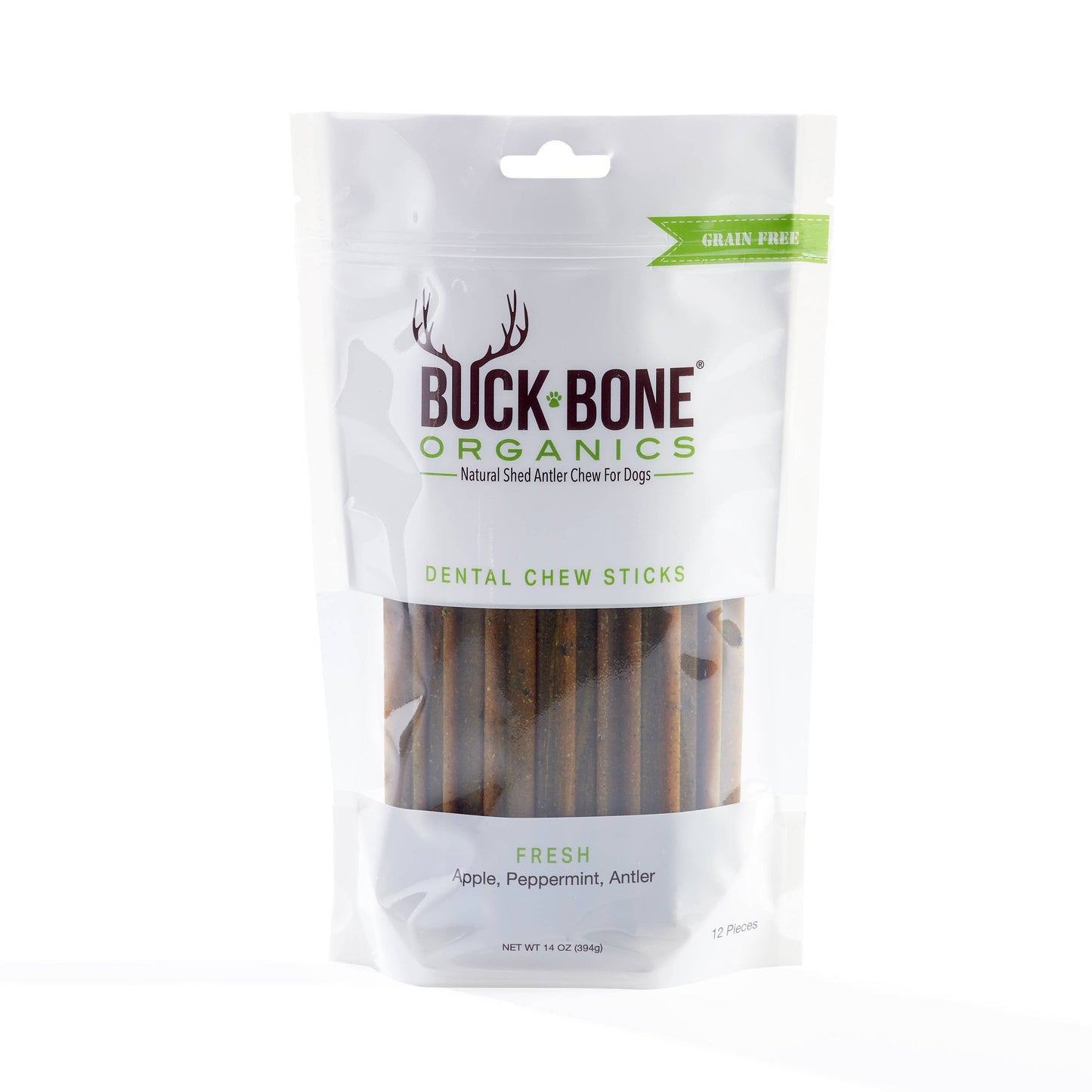 Grain Free Dental Chews 12 Pack,  made with Antler Powder