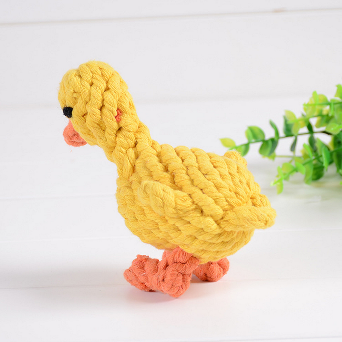 Yellow Duck Rope Dog Toy