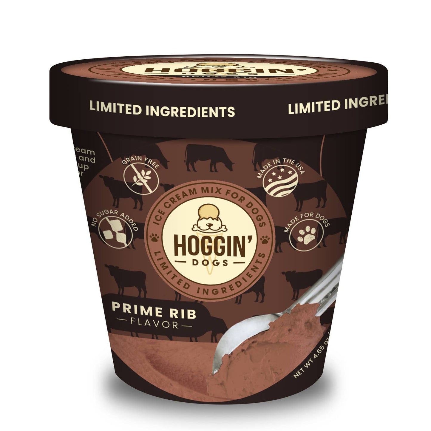 Hoggin' Dogs No Sugar Added Ice Cream Mix for Dogs: Prime Rib