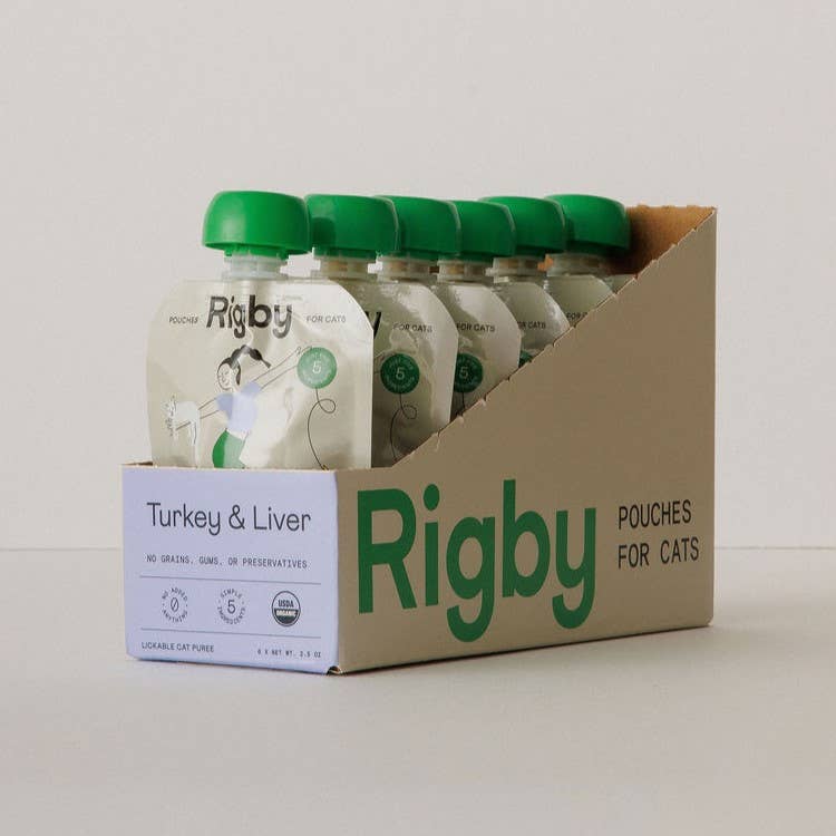 Rigby Essential Cat Treats, Turkey & Liver Lickable Pouch