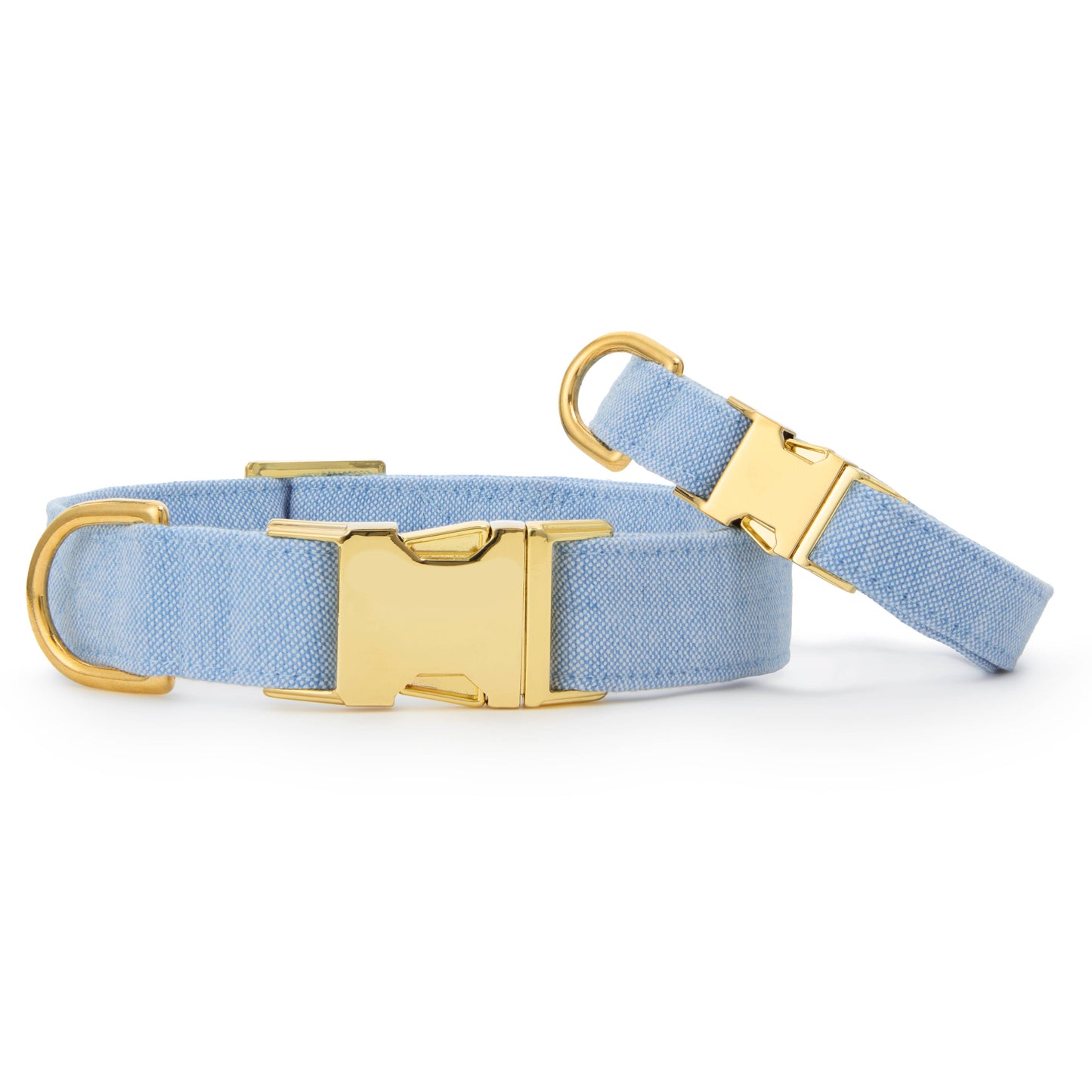 Blue Chambray Dog Collar