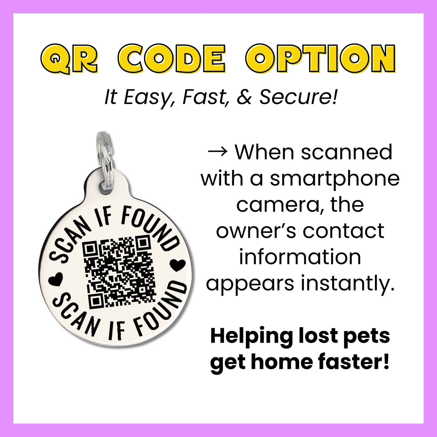 Dog Tag w/ Scannable QR Code - Breakin Hearts