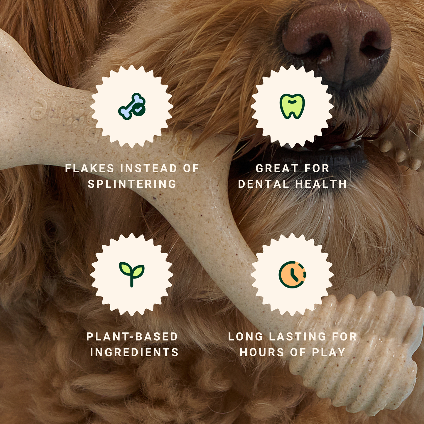 BetterBone Wishbone Plant Based Chew Toy - LARGE SIZE: Moderate / Venison / Large