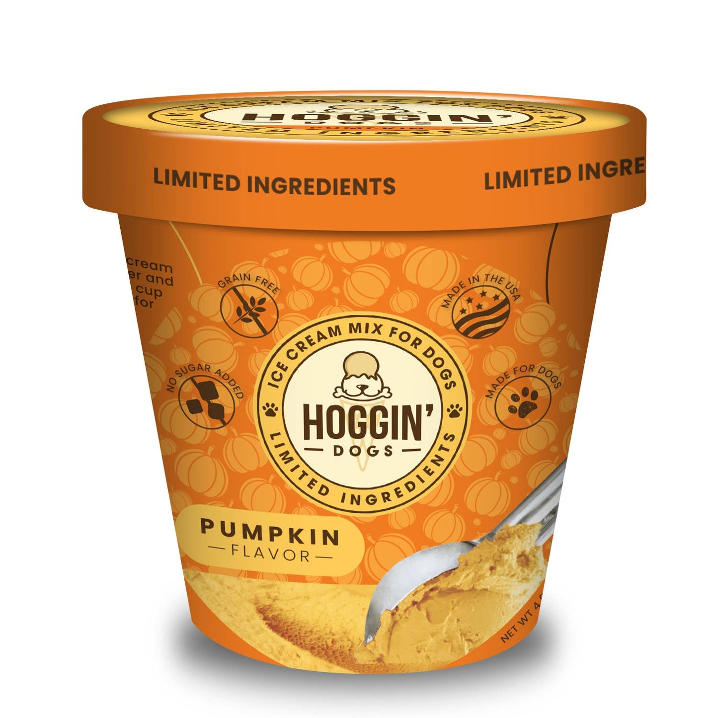 Hoggin' Dogs No Sugar Added Ice Cream Mix for Dogs: Pumpkin