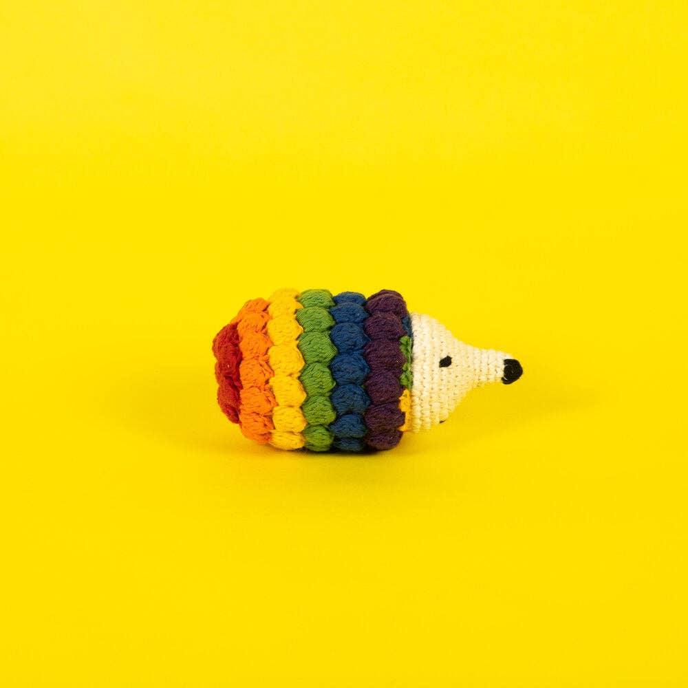 Hedgehog 100% Cotton Dog Squeaky Toy