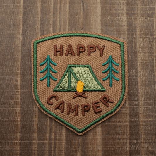 Happy Camper | Velcro or Iron-On Patch for Pets