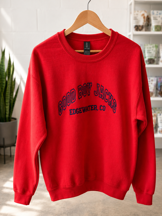 Good Boy Jack's Red Embroidered Sweatshirt
