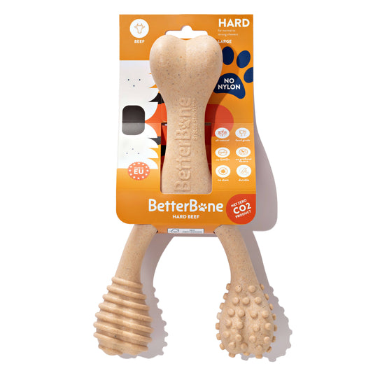 BetterBone HARD -Durable, All-Natural, No Nylon, Sustainable: Natural Venison / SMALL