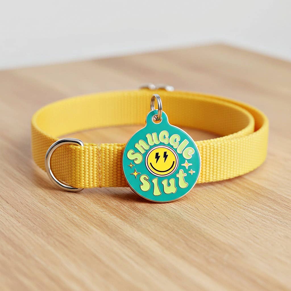 Dog ID Tag with Personalized QR Code - Snuggle Slut