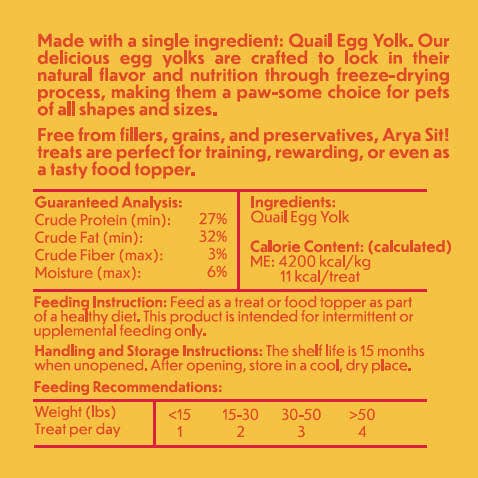 Freeze-Dried Egg Yolk: Small