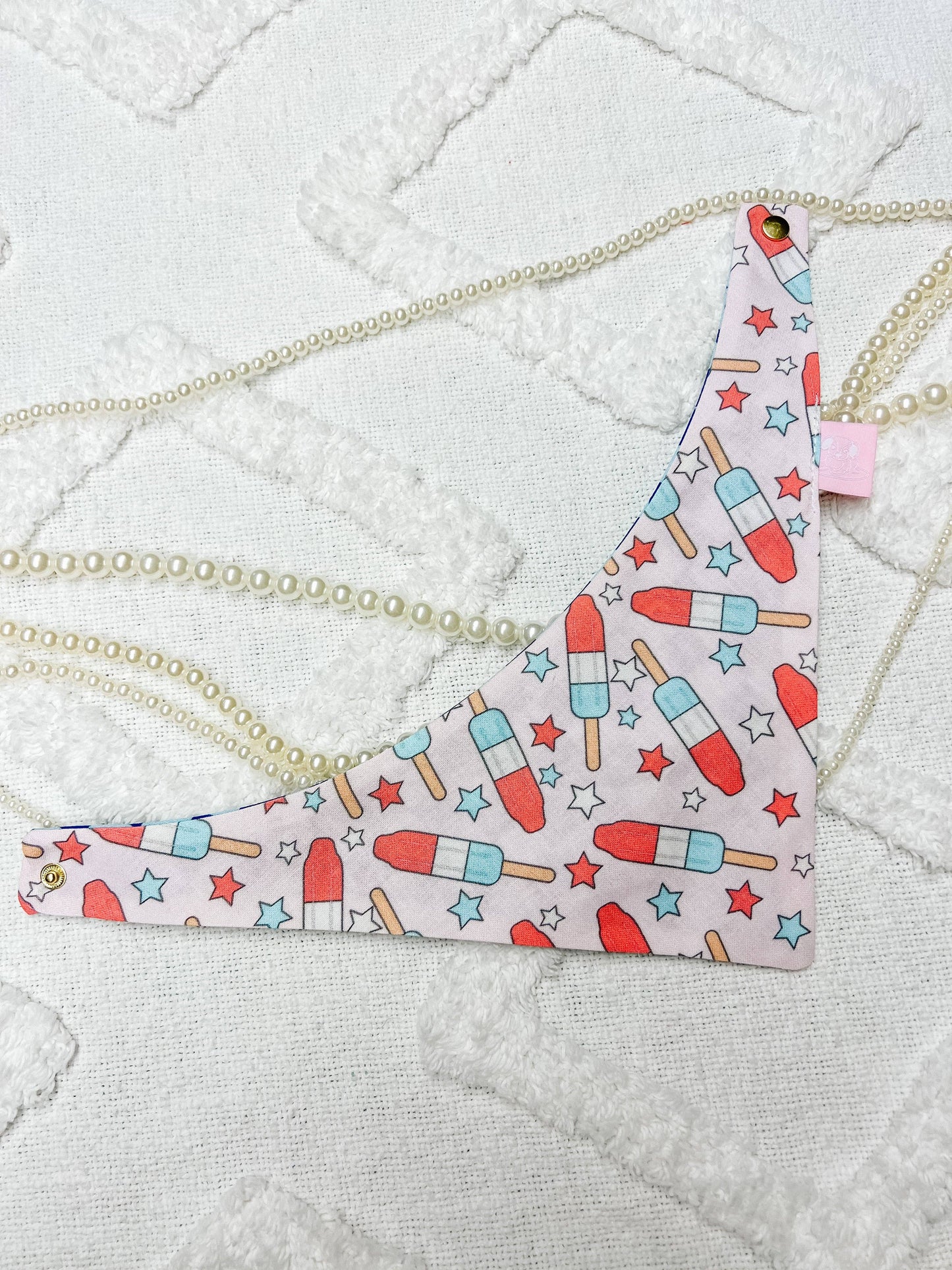 Popsicles Cotton Curved Neck Pet Bandana