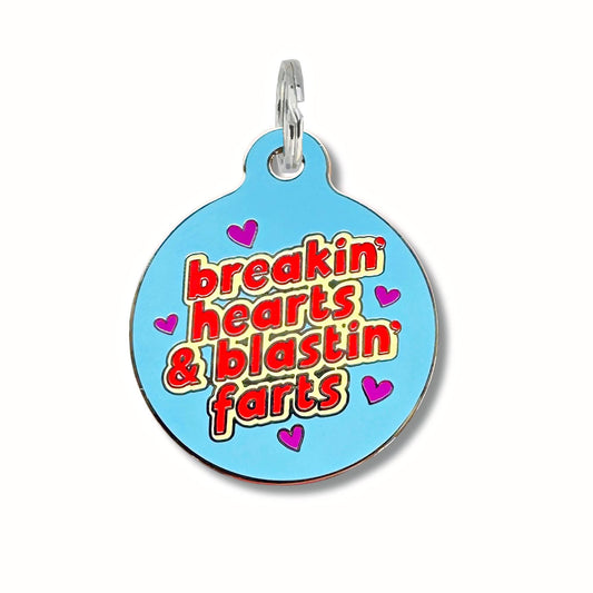 Dog Tag w/ Scannable QR Code - Breakin Hearts