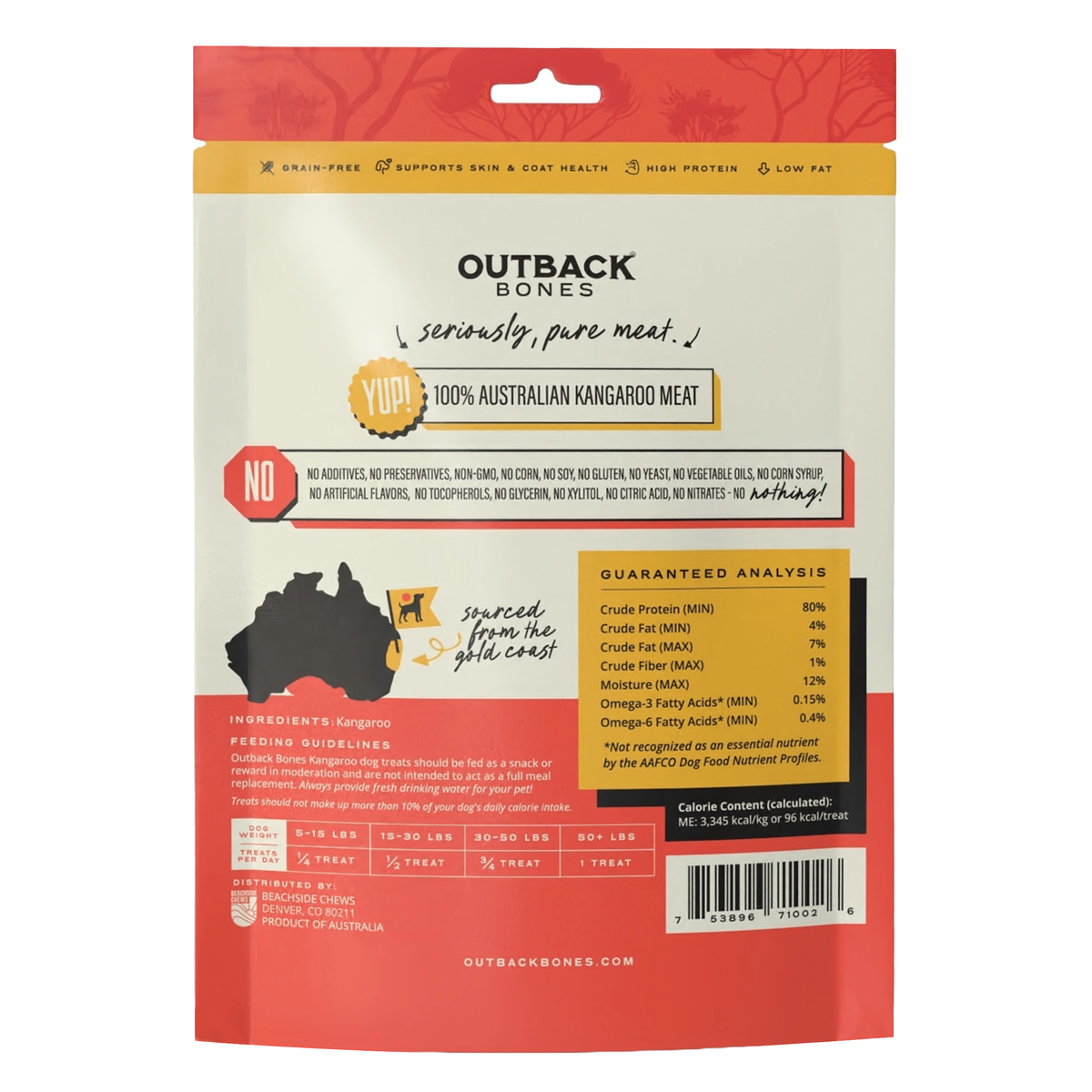 Kangaroo Jerky Strips – Single Ingredient, 7 oz
