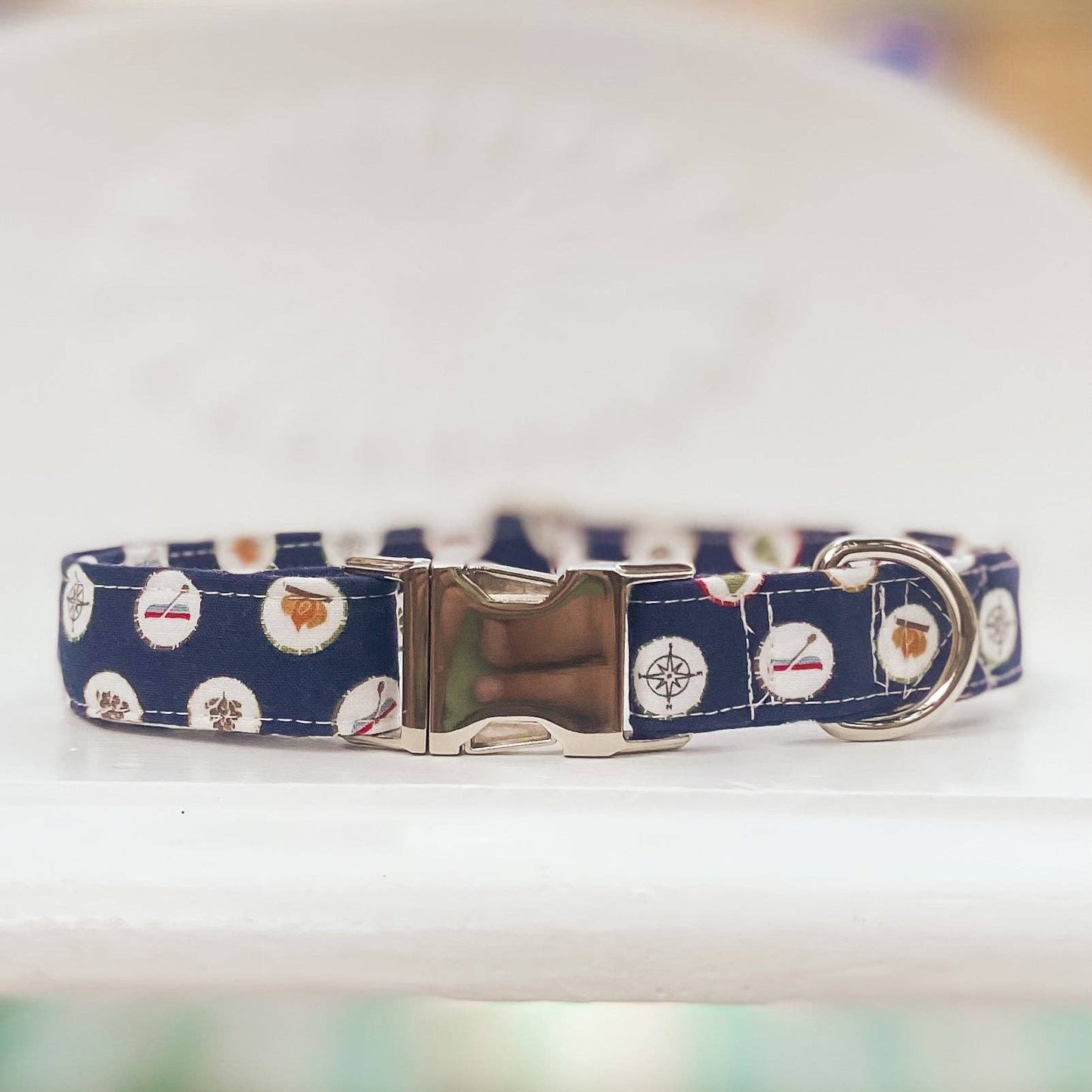 Doggish Camping Icons Dog Collar