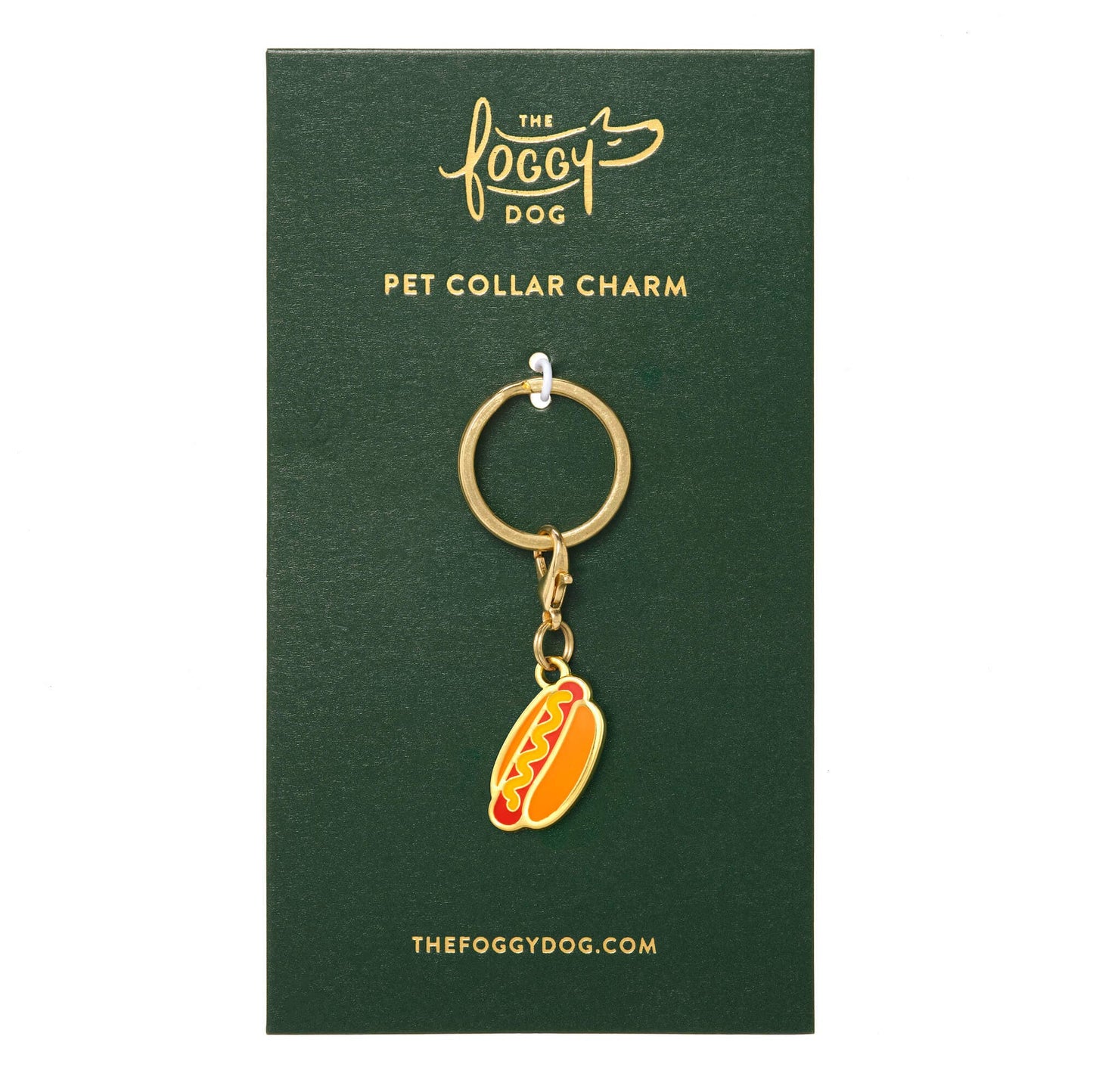 Hot Dog Collar Charm