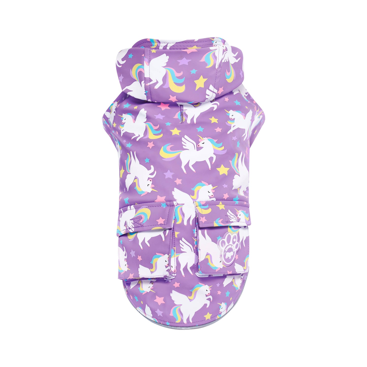 Torrential Tracker Dog Raincoat (Wet Reveal Unicorns): Wet Reveal Unicorns