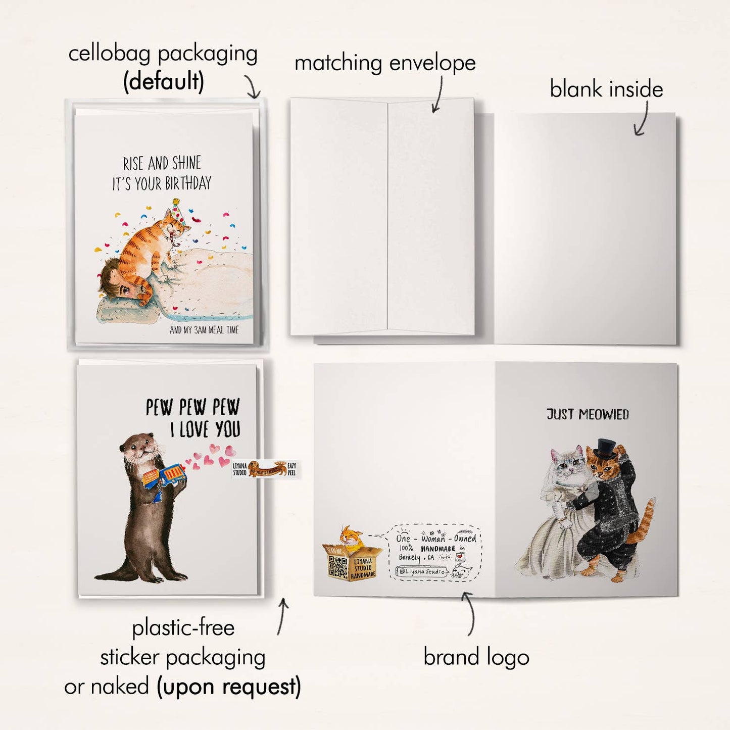 Birthday Blessings from The Pawpe Funny Cat Birthday Card