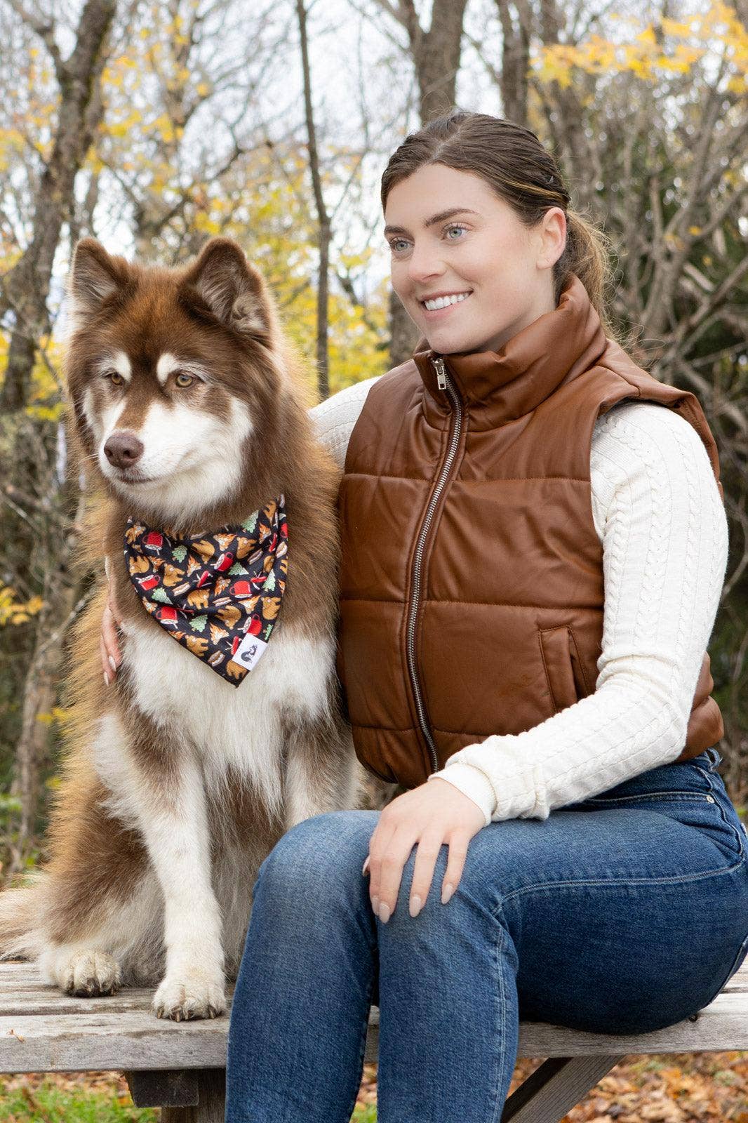 Woodland Tales Dog Bandana: XL