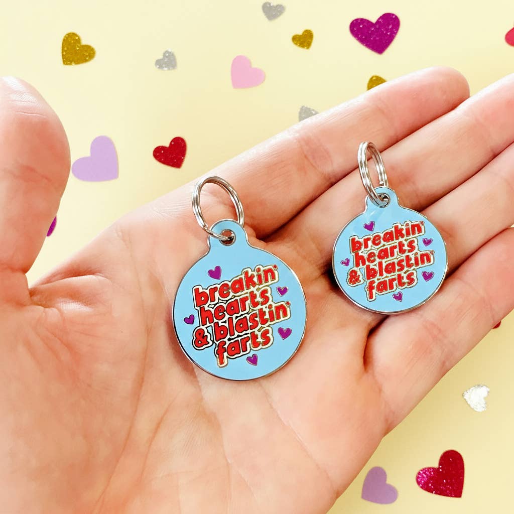Dog Tag w/ Scannable QR Code - Breakin Hearts
