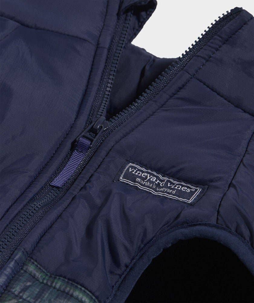 Vineyard Vines X Fma Pet Puffer Jacket, Blackwatch Nautical: L