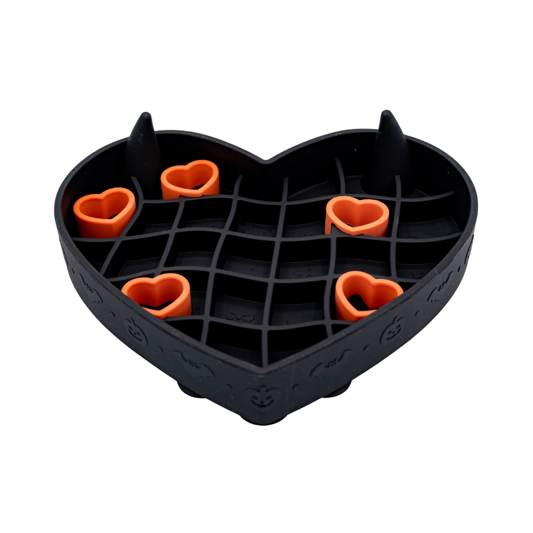 Heart-O-Ween Grub Mat: Witching Hour (Purple + Orange)
