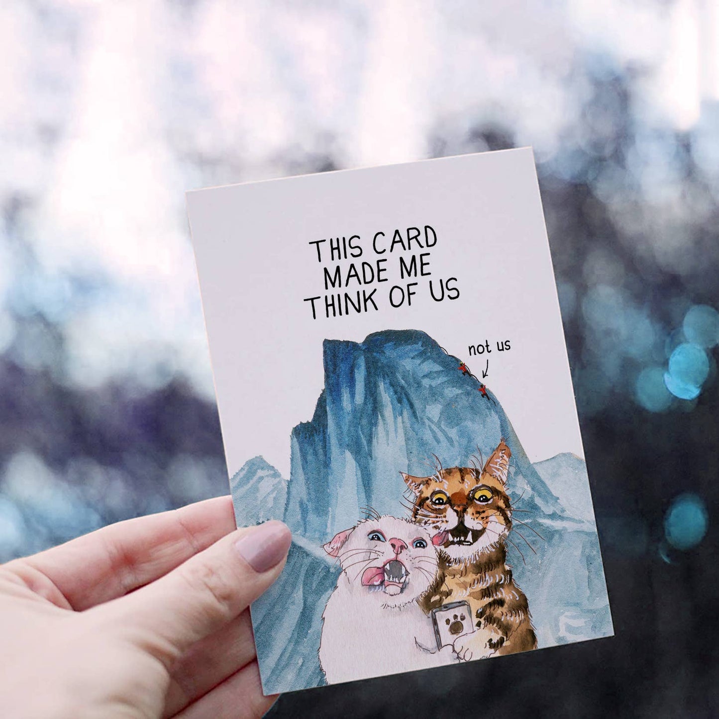 This Card Made Me Think Of Us Cat Couple Adventure Card