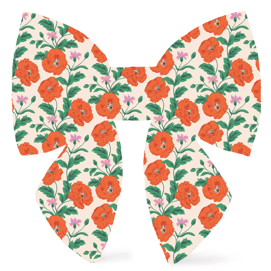 Golden Poppies Lady Dog Bow